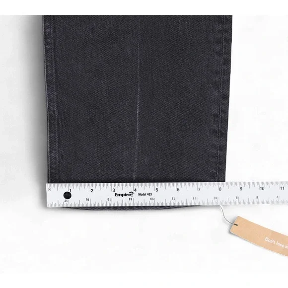 Reformation Peyton High Rise Bootcut Jeans Women 28 Black Straight Leg Denim NWT - Picture 14 of 15